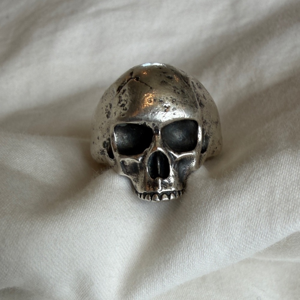 John Varvatos Genuine Silver Skull Ring
